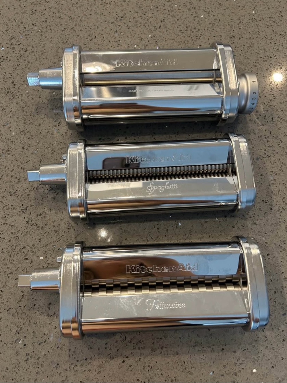 KitchenAid 3-Piece Pasta Roller Spaghetti & Fettuccine Cutter Set